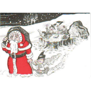 Elves Christmas card