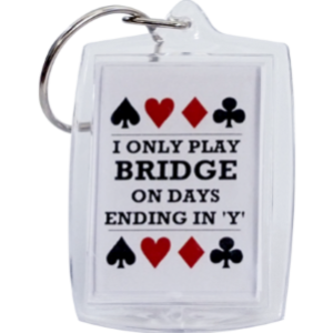 I Only Play Bridge Keyring